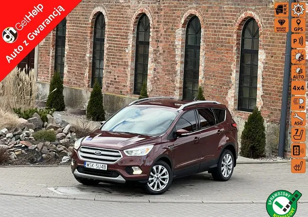 mazowieckie Ford Escape cena 69900 przebieg: 124629, rok produkcji 2018 z Zielona Góra